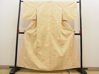 平和屋着物■上質な紬 草花文 逸品 BAAH4342pm