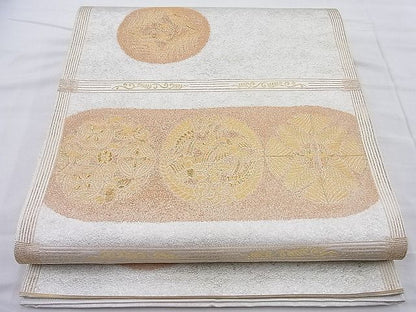 平和屋着物◎六通柄袋帯 新田鏡裏文 金銀糸 逸品 BAAH6655ea