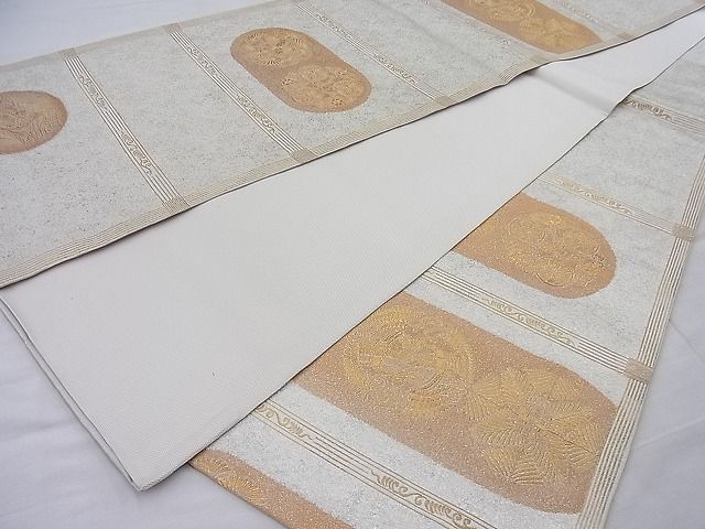 平和屋着物◎六通柄袋帯 新田鏡裏文 金銀糸 逸品 BAAH6655ea