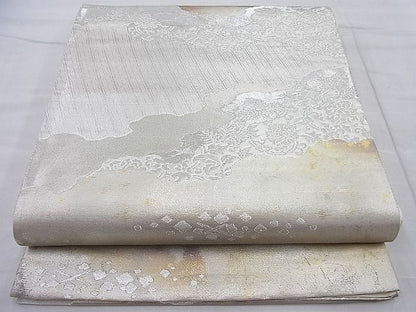平和屋着物◎六通柄袋帯 霞取花文 佐賀二重箔 逸品 BAAH6680ea