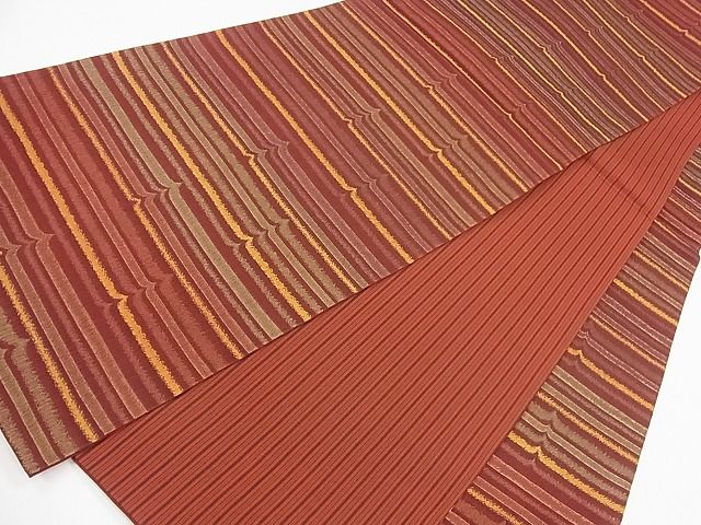 平和屋着物◎全通柄袋帯 横段文 金糸 逸品 未使用 CAAG1975eg
