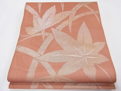 平和屋着物■夏物 六通柄袋帯 芝草楓文 金糸 逸品 CAAG0559fb