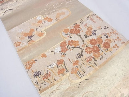 平和屋着物■六通柄袋帯 唐織 陽皇錦 雲取り四季文 金銀糸 引箔 逸品 CAAF5012hy