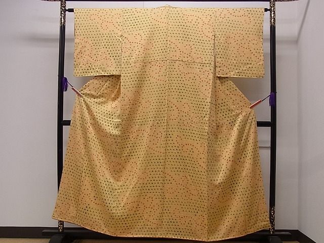 平和屋2□極上 本疋田絞り 小紋 亀甲繋ぎ 逸品 DZAA1180kh4