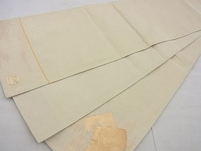 平和屋着物◎太鼓柄袋帯 綴れ 地紙重ね 金糸 逸品 BAAH3219ph