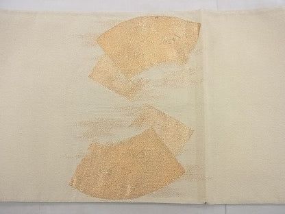 平和屋着物◎太鼓柄袋帯 綴れ 地紙重ね 金糸 逸品 BAAH3219ph