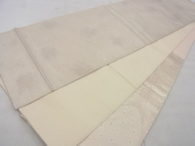 平和屋着物◎太鼓柄袋帯 唐織 孔雀 金銀糸 逸品 BAAH3204ph