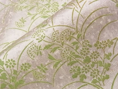 平和屋着物■付下げ　草花文　金彩　逸品　CAAG1276dy