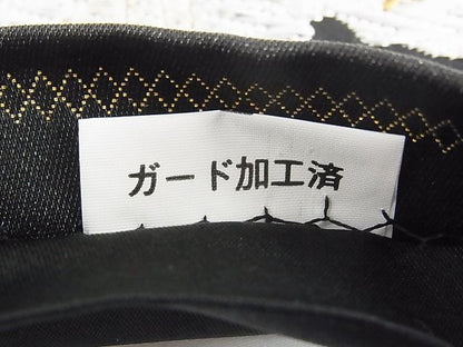 平和屋本店■極上　ジャパンオートクチュール　渡辺雪三郎　六通柄袋帯　草花文　黒地　金銀糸　逸品　CZAA0691s4