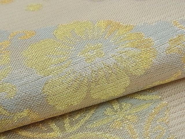 期間限定セール40％off■極上　夏物　西陣　川島織物　六通柄　本袋帯　立波七宝花文　金糸　逸品　CZAA0696s4