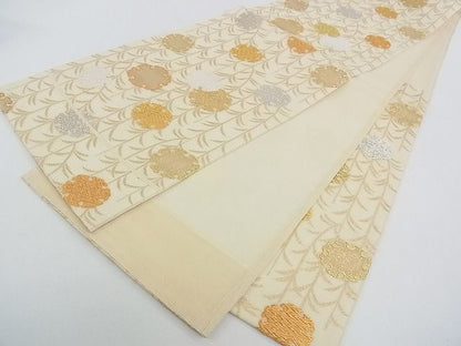 平和屋本店■極上 夏物 皇室・伊勢神宮御用 山口美術織物 山口弘躬 唐織の織匠 山口成三郎謹織 六通柄袋帯 色紙付 逸品 未使用 CZAA0694s4