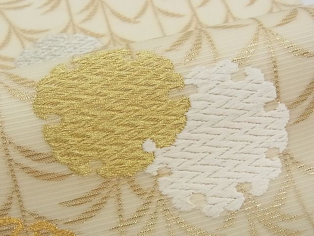 平和屋本店■極上 夏物 皇室・伊勢神宮御用 山口美術織物 山口弘躬 唐織の織匠 山口成三郎謹織 六通柄袋帯 色紙付 逸品 未使用 CZAA0694s4