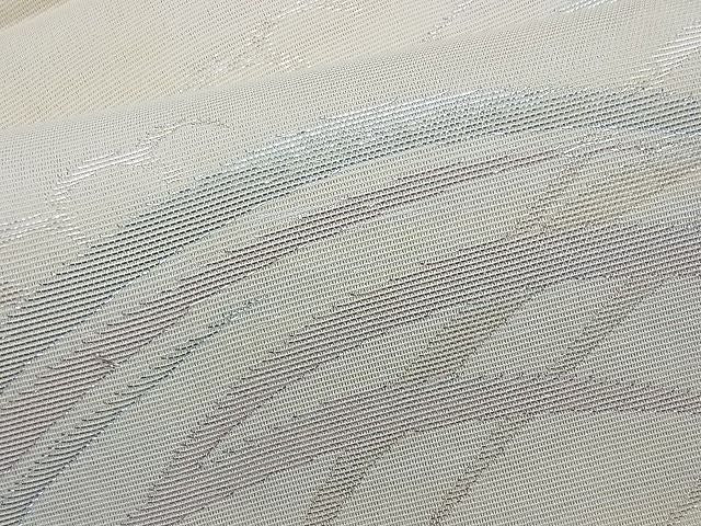 平和屋着物■夏物 六通柄袋帯 立波文 銀糸 逸品 BAAG8867du