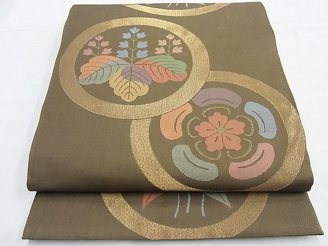 平和屋着物◎全通柄 本袋帯 吉祥文 金糸 逸品 BAAG8885du