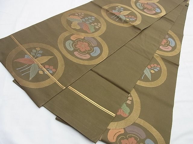 平和屋着物◎全通柄 本袋帯 吉祥文 金糸 逸品 BAAG8885du