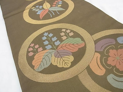 平和屋着物◎全通柄 本袋帯 吉祥文 金糸 逸品 BAAG8885du
