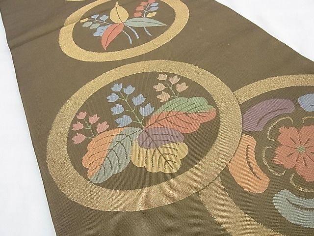 平和屋着物◎全通柄 本袋帯 吉祥文 金糸 逸品 BAAG8885du