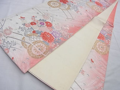 平和屋着物◎六通柄袋帯 唐織 花車文様 金銀糸 逸品 BAAG8907du