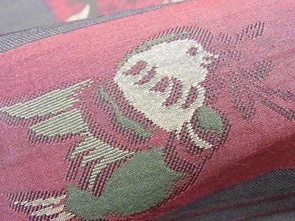 平和屋着物◎六通柄袋帯 ふくれ織 更紗花鳥文 逸品 BAAG8921du