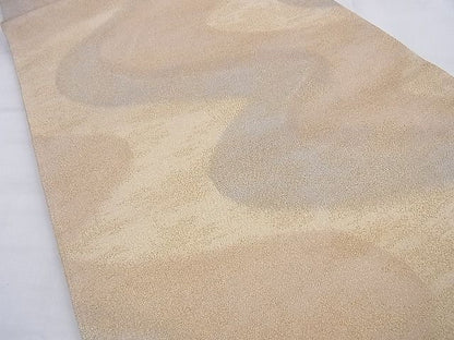 平和屋着物◎全通柄袋帯 砂子綴れ 流水文様 金糸 逸品 BAAG8944du