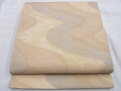 平和屋着物◎全通柄袋帯 砂子綴れ 流水文様 金糸 逸品 BAAG8944du