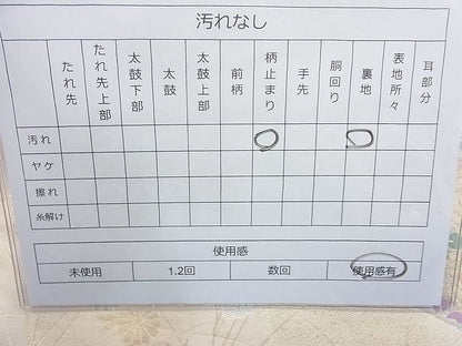 平和屋着物◎六通柄袋帯 唐織 色紙花蝶文 金銀糸 逸品 BAAH6015cm
