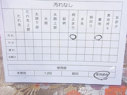 平和屋着物◎六通柄袋帯 九百新花鳥錦 金糸 逸品 BAAH6054cm