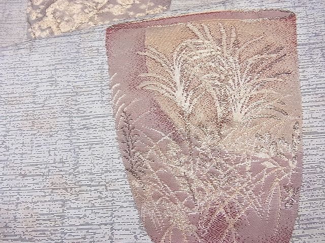 平和屋着物◎六通太鼓柄袋帯 清水六兵衛 名陶文様 金糸 逸品 BAAH6050cm