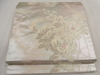 平和屋着物◎六通柄袋帯 草花文 銀糸 やまとオリジナル 逸品 CAAG5227ak