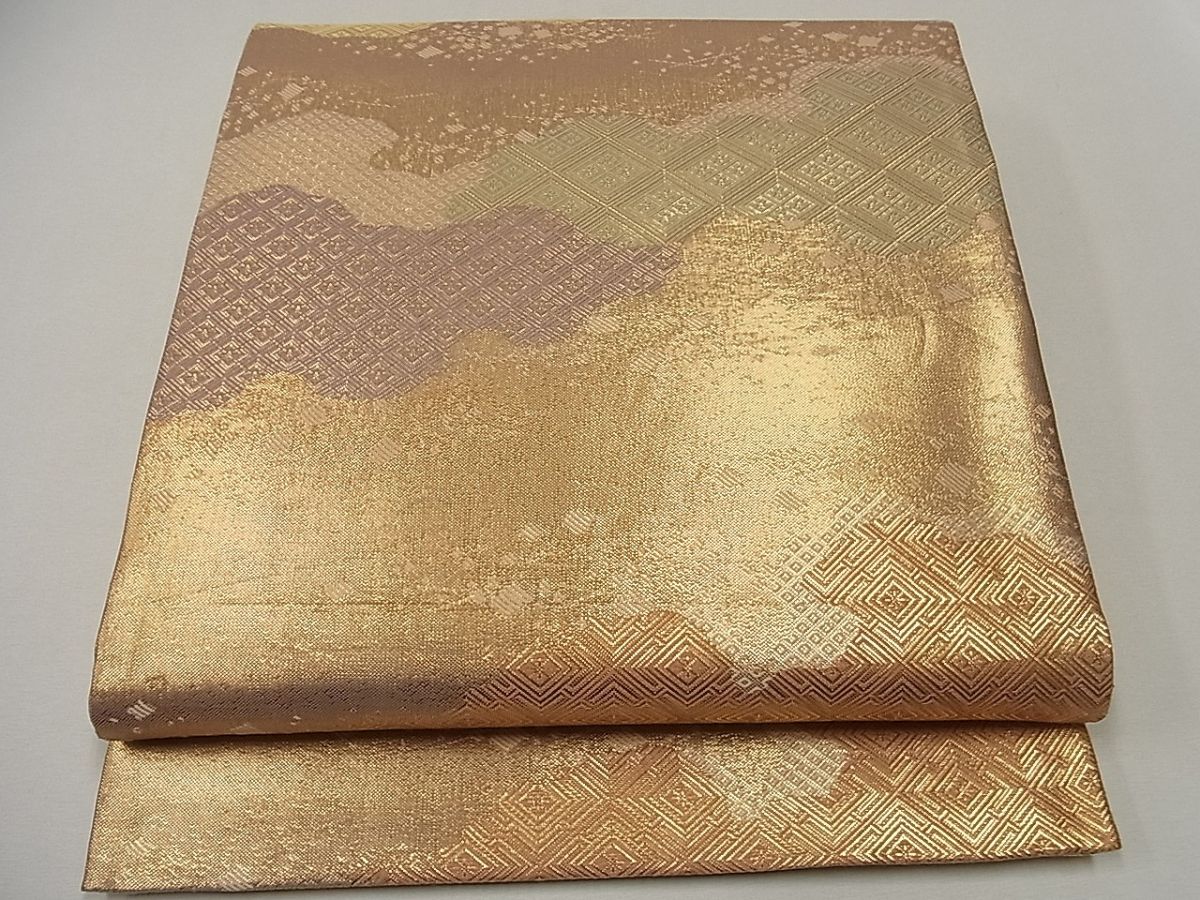 平和屋着物◎佐賀錦 六通柄袋帯 道長吉祥文 金糸 逸品 CAAG5240ak