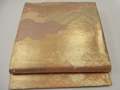 平和屋着物◎佐賀錦 六通柄袋帯 道長吉祥文 金糸 逸品 CAAG5240ak