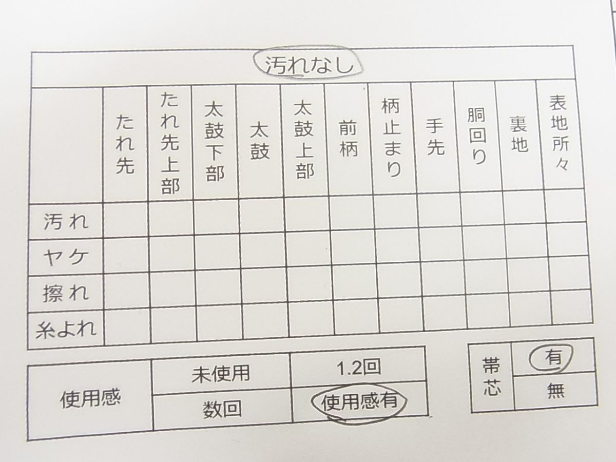 平和屋着物◎六通柄袋帯 唐織 扇面松鶴草花文 金銀糸 逸品 CAAG5263ak