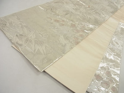 平和屋着物◎六通柄袋帯 唐織 松竹梅 銀糸 逸品 CAAG5269ak