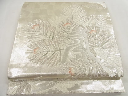 平和屋着物◎六通柄袋帯 唐織 松竹梅 銀糸 逸品 CAAG5269ak
