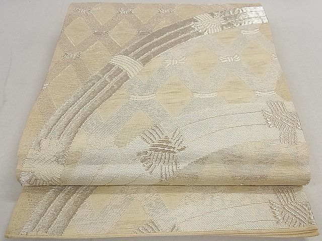 平和屋着物■夏物　六通柄袋帯　籬　銀糸　逸品　DAAG3372ea