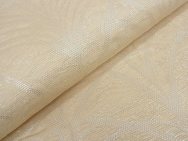 平和屋着物■夏物　六通柄　本袋帯　葦文様　銀糸　逸品　DAAG3380ea