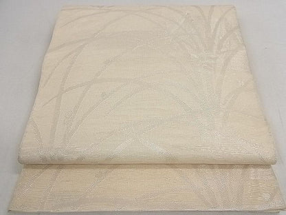 平和屋着物■夏物 六通柄 本袋帯 葦文様 銀糸 逸品 DAAG3384ea