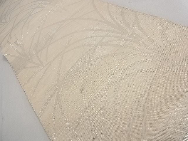 平和屋着物■夏物 六通柄 本袋帯 葦文様 銀糸 逸品 DAAG3384ea