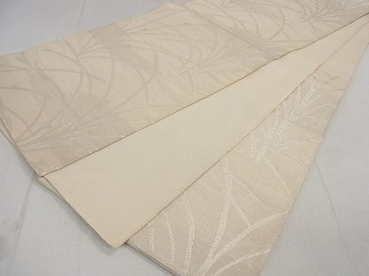 平和屋着物■夏物 六通柄 本袋帯 葦文様 銀糸 逸品 DAAG3384ea