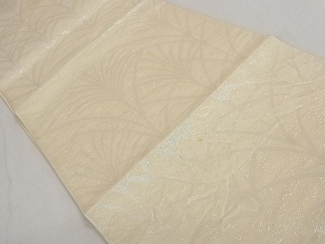 平和屋着物■夏物　六通柄　本袋帯　葦文様　銀糸　逸品　DAAG3380ea