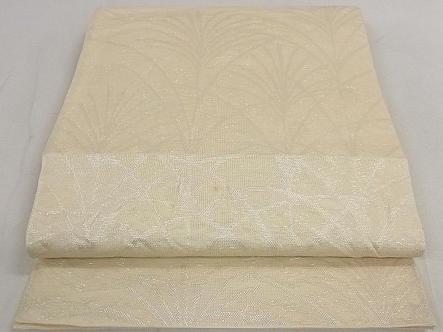 平和屋着物■夏物　六通柄　本袋帯　葦文様　銀糸　逸品　DAAG3380ea