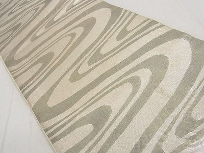 平和屋着物■夏物 六通柄袋帯 流水文 銀糸 逸品 DAAG3438ea
