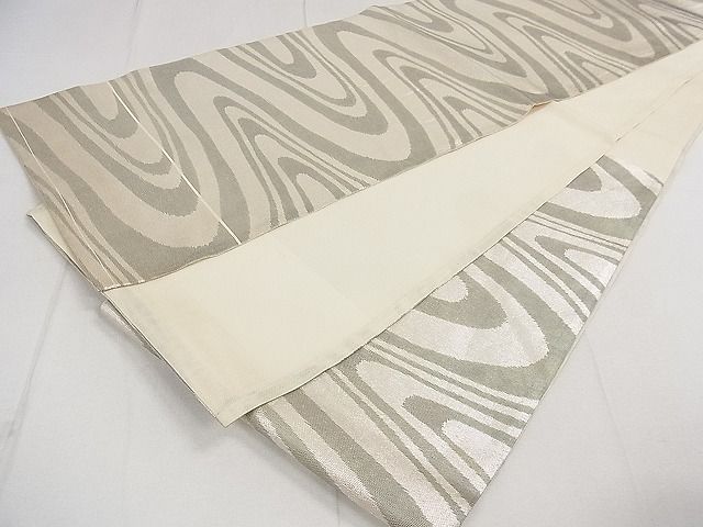平和屋着物■夏物 六通柄袋帯 流水文 銀糸 逸品 DAAG3438ea