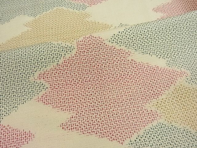 平和屋着物■上質な紬 単衣 松皮菱文 逸品 CAAG7305ut