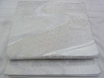 平和屋着物◎六通柄袋帯 綴れ 流水文様 金銀糸 逸品 BAAG7653ui