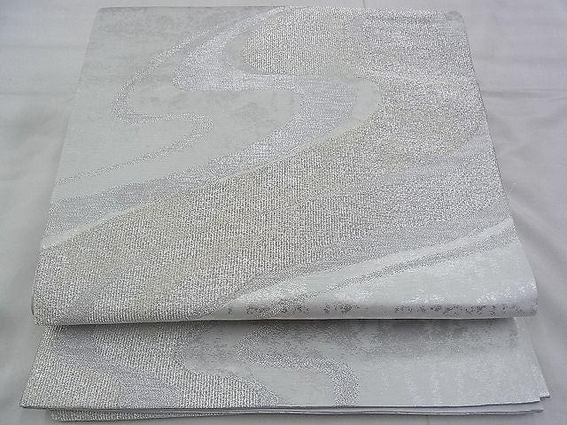平和屋着物◎六通柄袋帯 綴れ 流水文様 金銀糸 逸品 BAAG7653ui