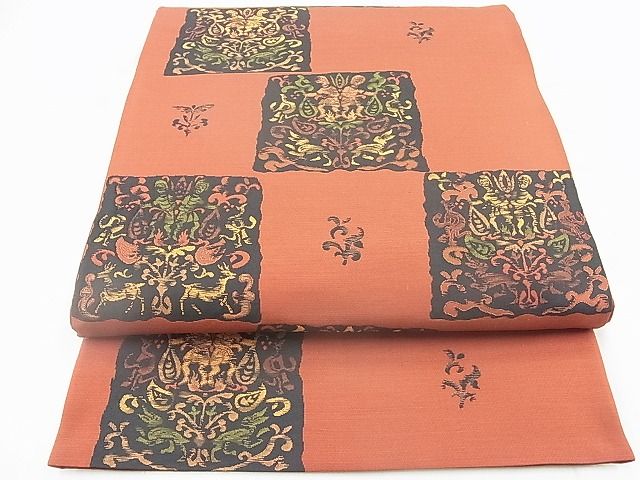 平和屋着物◎六通柄袋帯 明日香 色紙宝相華 逸品 BAAG7698ui
