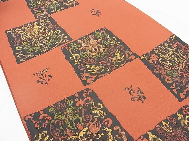 平和屋着物◎六通柄袋帯 明日香 色紙宝相華 逸品 BAAG7698ui
