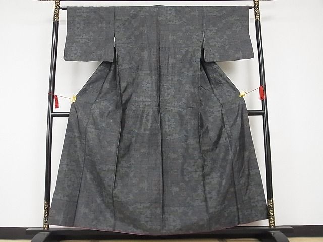 平和屋着物■本場大島紬　草花文　正絹　逸品　AAAI2477Abr