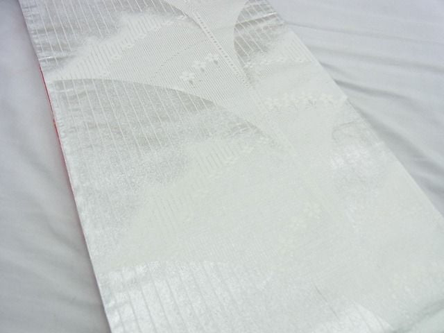 平和屋着物◎佐賀錦 両面六通柄袋帯 唐織 吉祥花文 金銀糸 逸品 BAAH2822jm